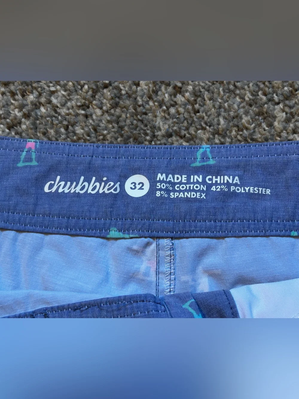 Chubbies Toy Soldier Print Swim Trunks Shorts Blue Size 32 Stretch Beach